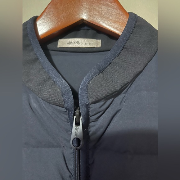 Armani Collezioni Men's Giacca Padded Jacket Navy Blue Size 48R - Picture 4 of 13